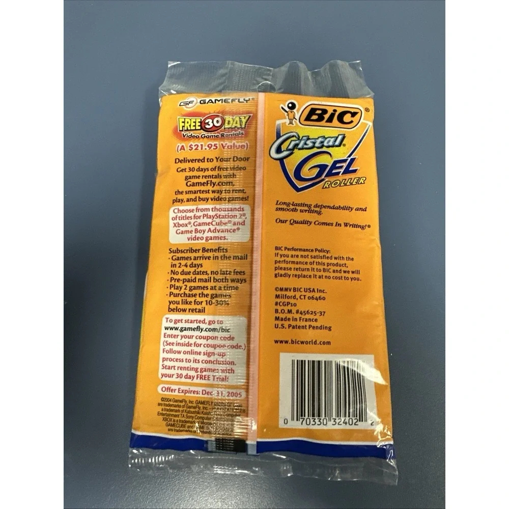 Vintage 2004 Bic - Cristal Ball Point Pens -‎ Medium Blue  10-Pack - New